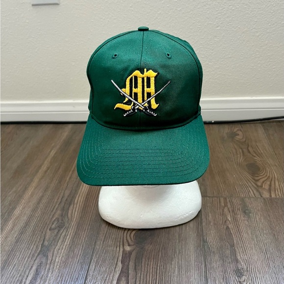 Green Baseball Cap with Yellow Logo - Picture 1 of 9